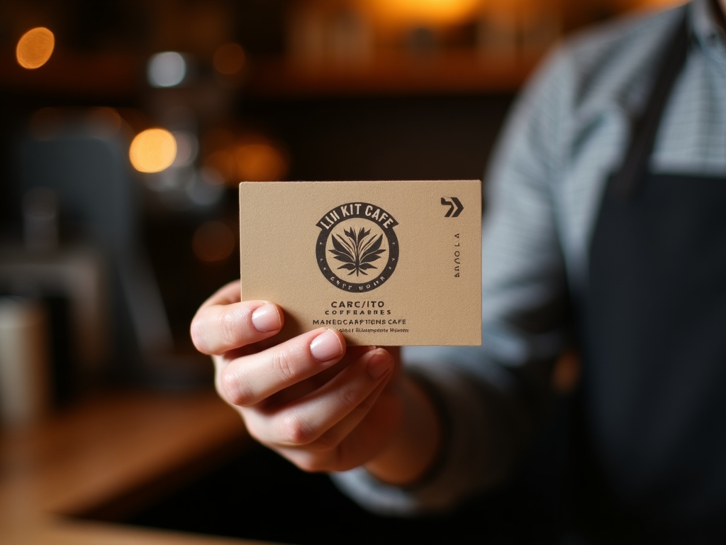 Physical gift card for coffee shop